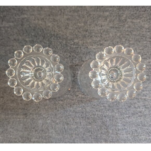 Vintage Anchor Hocking "Boopie" Etched Footed Drinking Glasses, Set of 2 - Picture 2 of 5
